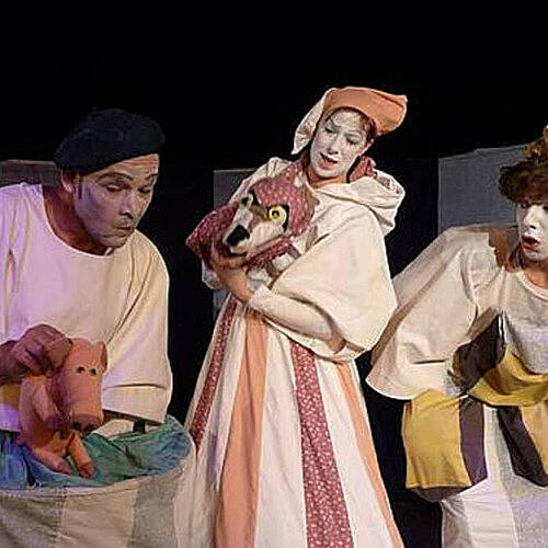 Der Wolf und die drei kleinen Schweine